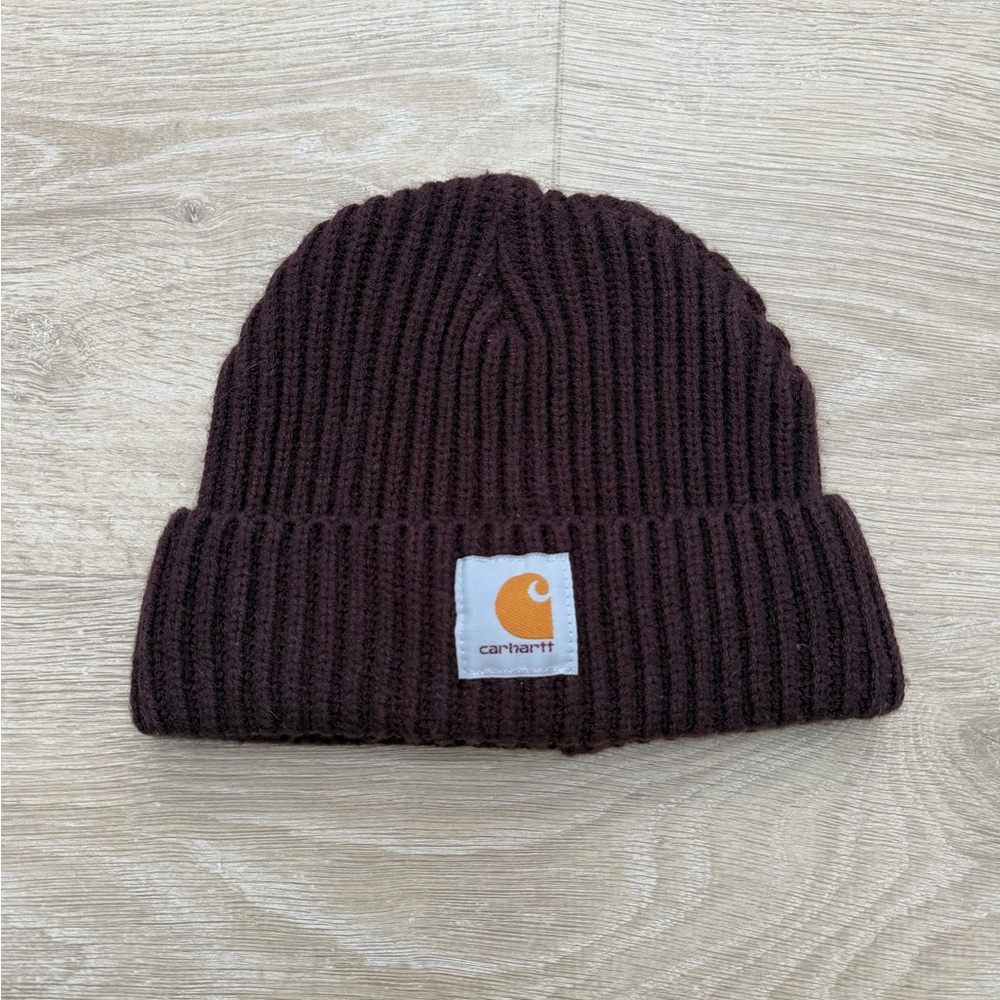 Carhartt maroon Ribbed Beanie